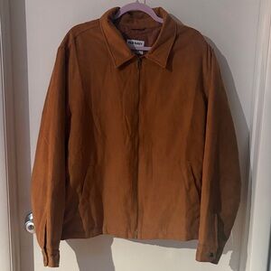 Old Navy Men's Camel Faux Suede Bomber Jacket - XL